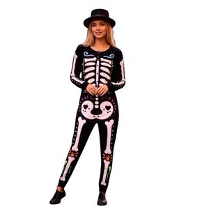 Old Navy Black Skeleton Jumpsuit